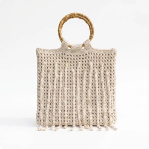 Modèle de sac de plage bohème au crochet | Cabas à franges coquillages - Tutoriel PDF et vidéo