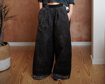 Oversized Unique Design Pants - Soft Fabric, Stylish Relaxed Look