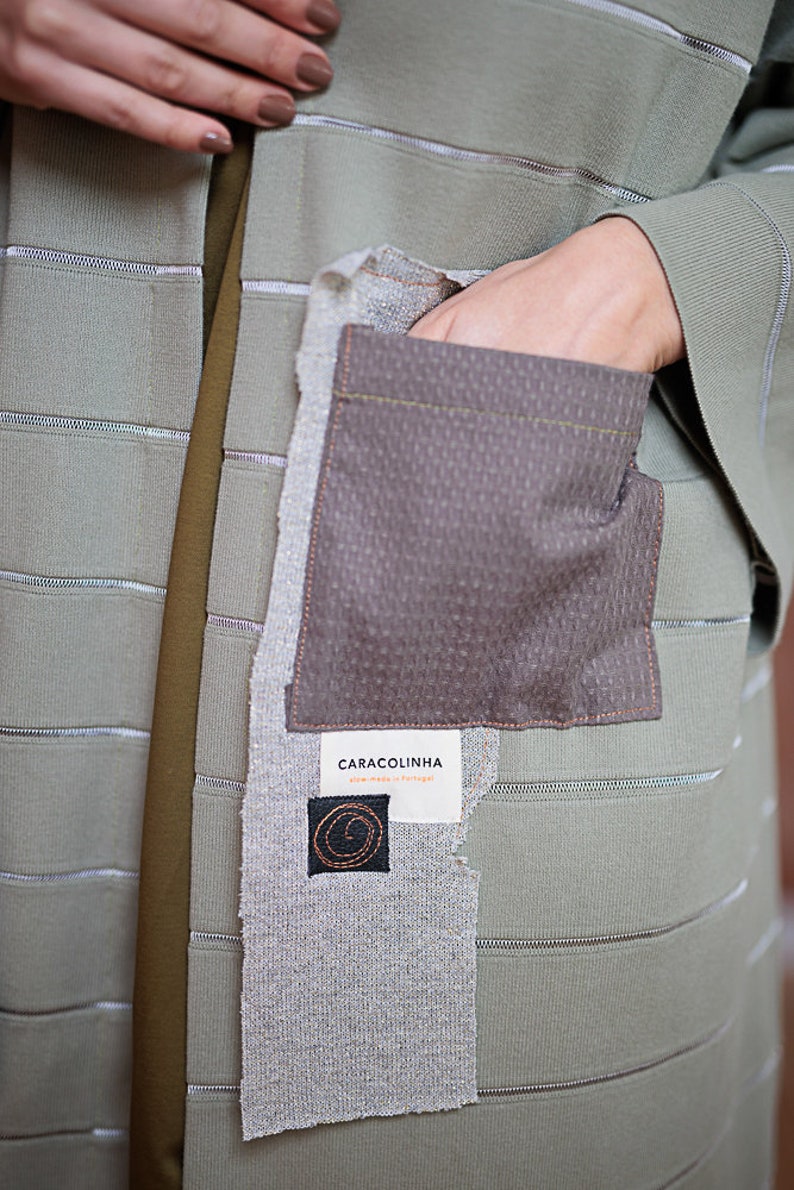 Elegant Handmade Long Coat Kimono Duster with Exclusive Design Elements image 7