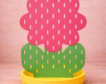 3D‑Printed Flower Pegboard Organiser – Compatible with IKEA Skådis System