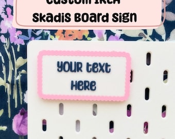 Custom IKEA Skadis Board Sign – Personalised Text and Colours