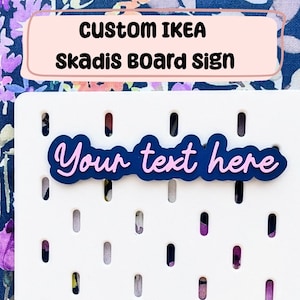 Custom IKEA Skadis Board Sign – Personalised Text and Colours