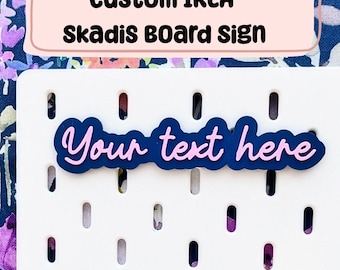 Custom IKEA Skadis Board Sign – Personalised Text and Colours