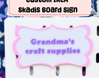 Custom IKEA Skadis Board Sign – Personalised Text and Colours