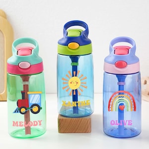 Personalized Kids Water Bottle: BPA-Free Animal Cup, Back to School Gift