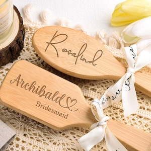Bridesmaid Wood Combs Personalized,Custom Name Airbag Comb,Bridesmaid Proposal,Wedding Party Gift,Bridesmaid Carving Combs,Anniversary Gifts