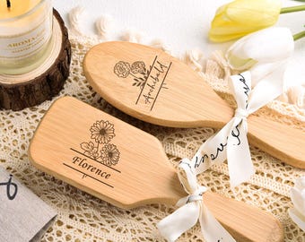 Bridesmaid Wood Combs Personalized,Custom Name Airbag Comb,Bridesmaid Proposal,Wedding Party Gift,Bridesmaid Carving Combs,Anniversary Gifts