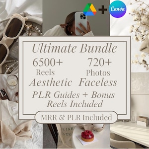 6500+ Faceless Video Reels Bundle | Aesthetic Stock Videos for Instagram | PLR MRR Resell Rights | Luxury Reels for Content Creators