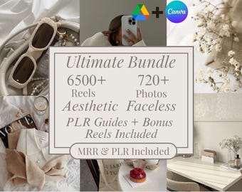 6500+ Faceless Video Reels Bundle | Aesthetic Stock Videos for Instagram | PLR MRR Resell Rights | Luxury Reels for Content Creators