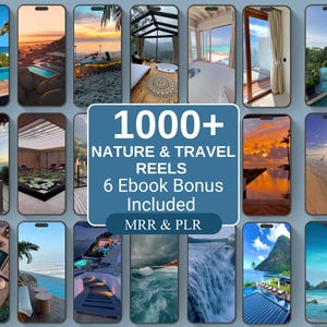 1000+ luxury travel and nature reels with MRR & PLR