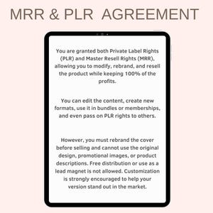 MRR & PLR Agreement