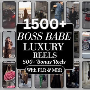 1500+ Luxury Faceless Reels | Rich Woman, Cars, Jets, Travel | Instagram TikTok Content | MRR & PLR Digital Bundle