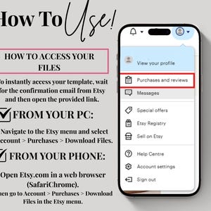 How to use and download digital product from etsy
