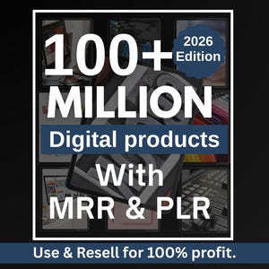 100 Million+ Ultimate PLR MRR Bundle Ideal for Passive Income | Plr Mrr Digital Products| Master Resell Rights| All our PLR Digital Products