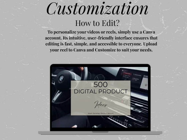 Customization of 500 Digital products