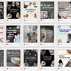 Aesthetic Canva social media template kit for Instagram and TikTok carousel posts