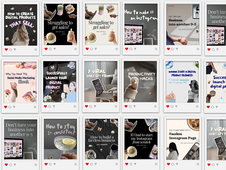 Aesthetic Canva social media template kit for Instagram and TikTok carousel posts