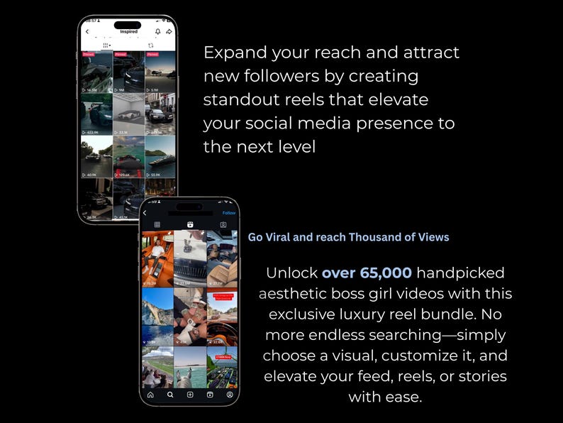 65,000 luxury lifestyle reels With MRR