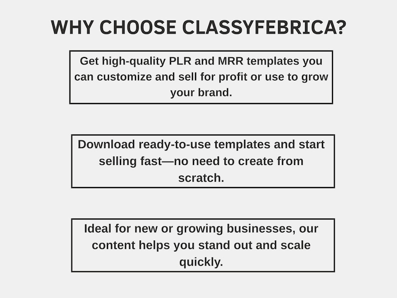 Why choose ClassyFebrica