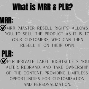 What is MRR & PLR