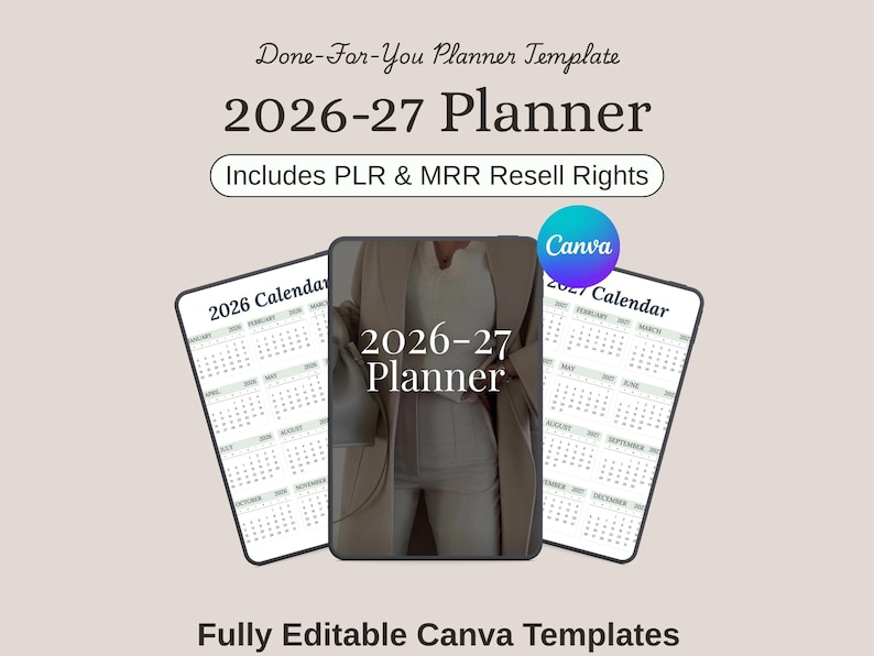 2026 All-in-one Digital Planner | Editable Canva Template | PLR MRR - Etsy