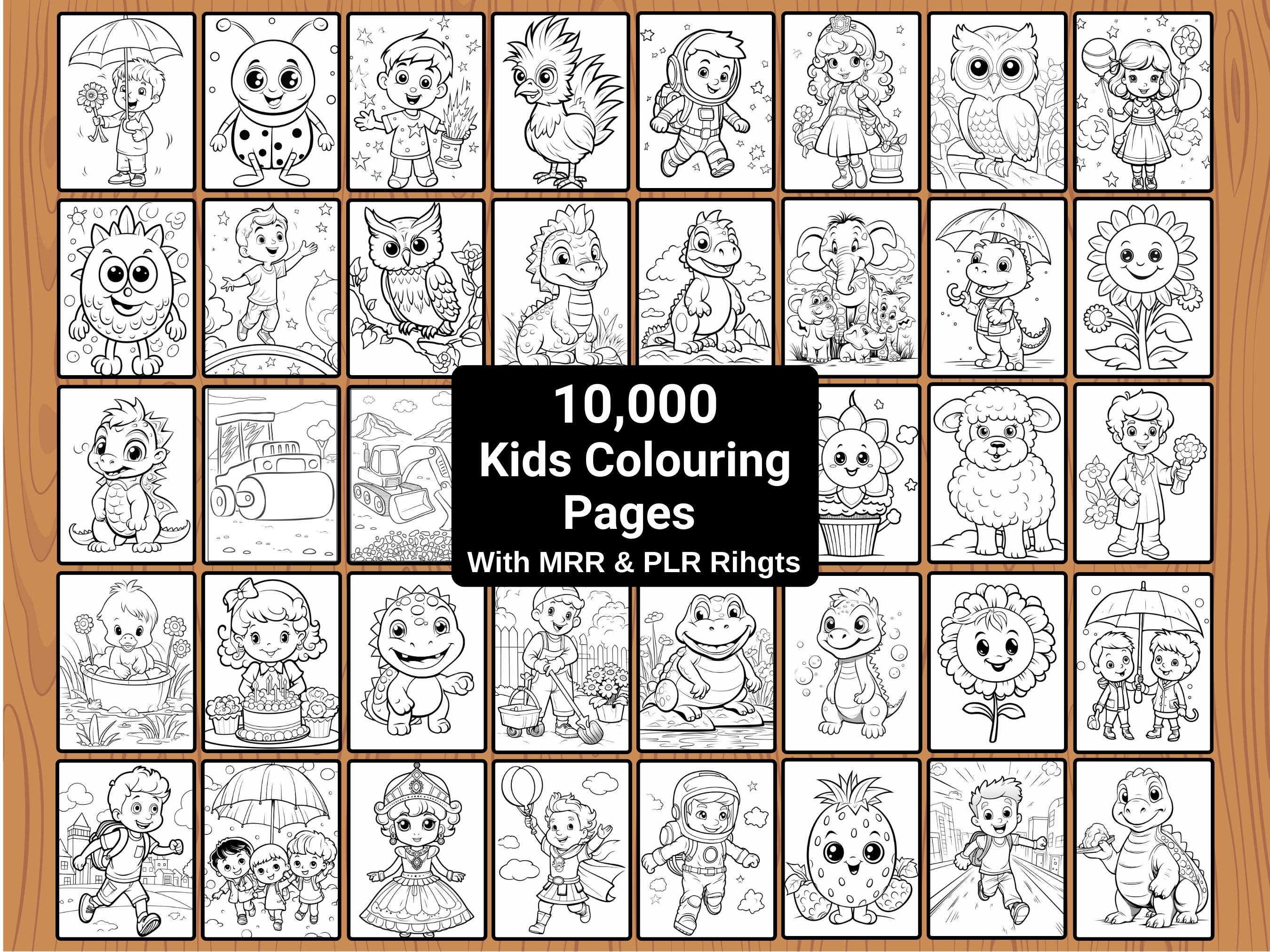10,000+ Coloring Pages Mega Bundle | PLR MRR | Instant Download | K…