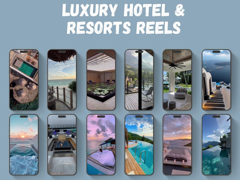 Luxury Hotels and resorts reels with MRR & PLR