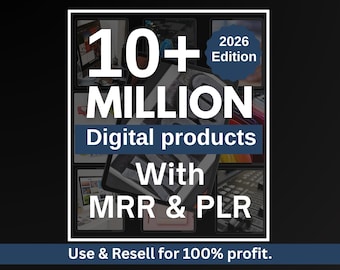 Paquete de productos digitales con más de 10 millones de PLR y MRR / Reventa para generar ingresos pasivos / Derechos de reventa maestra / Edición 2026 DFY