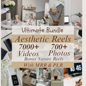 8000+ Faceless Reels Bundle | Luxury Aesthetic Videos for Instagram TikTok | Canva Templates | PLR MRR Digital Download | Viral Content