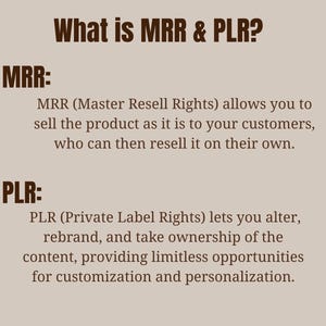 What is MRR & PLR