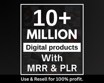 10 Million+ PLR MRR Digital Products Bundle | Passive Income | Master Resell Rights | Ultimate Done For You Pack | Instant Download 2026 NEW