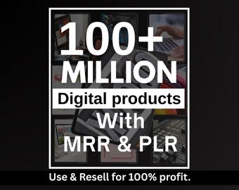 Pacote de Produtos Digitais PLR MRR com mais de 100 milhões de usuários | Direitos de Revenda Master | Download Digital