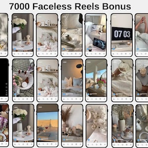 7000 Faceless Aesthetic reels With MRR & PLR