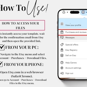 How to use and download digital product from etsy
