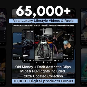 Viral millionaire lifestyle reels bundle for Instagram Reels TikTok YouTube Shorts and Facebook