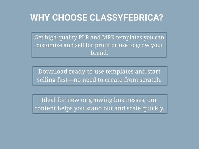 Why Choose ClassyFebrica