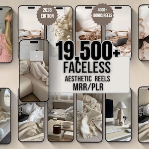 19,500+ Faceless Reels Bundle with MRR & PLR