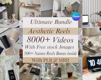8000+ Videos | Faceless Videos | Aesthetic Reels | Luxury Reels | Mega Reels Bundle | Faceless Marketing | Canva Editable| MRR Resell Rights