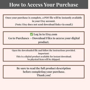 How to access your purchase from etsy