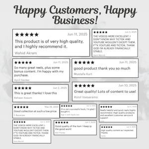 Happy customers Happy Bunsiness