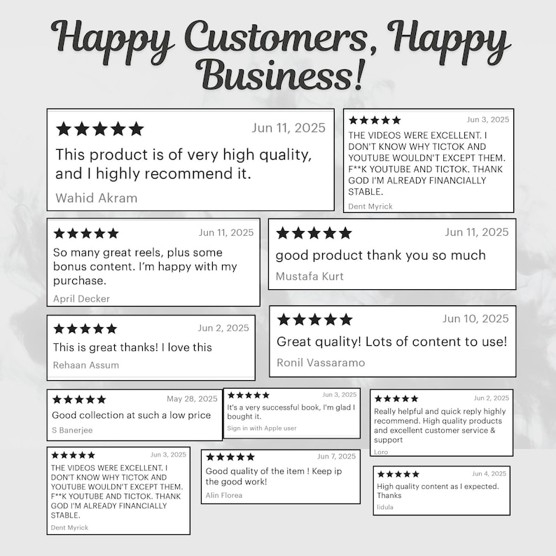 Happy customers Happy Bunsiness