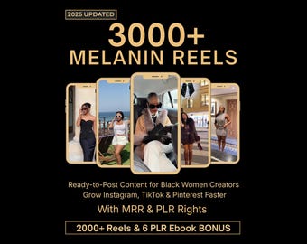 Banco de conteúdo com mais de 3000 fotos de mulheres negras com melanina | Vídeos de luxo | Mulheres negras elegantes e sofisticadas | Vídeos sem rosto de mulheres negras com melanina | Vídeos de mulheres negras de luxo com melanina | MRR