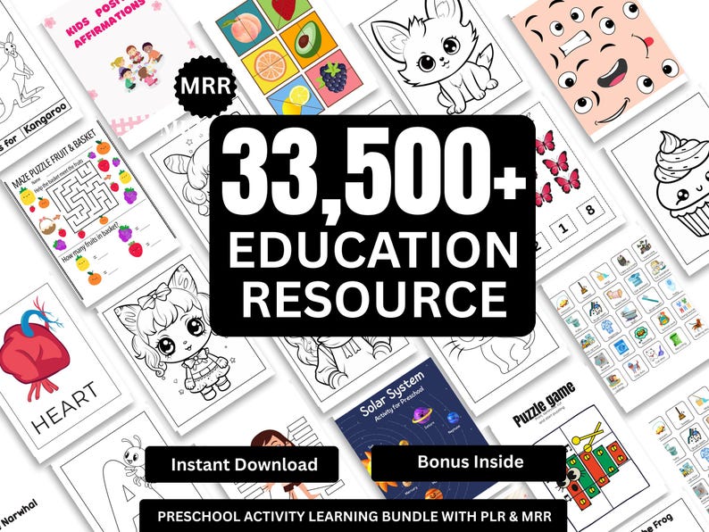 33500 kids Educational resourses Bundle