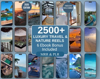2500+ Travel & Nature Reels | Viral Social Media Video Bundle | MRR PLR Rights | Instant Download