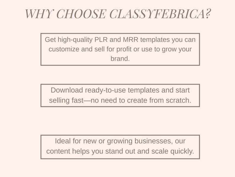 Why choose ClassyFebrica