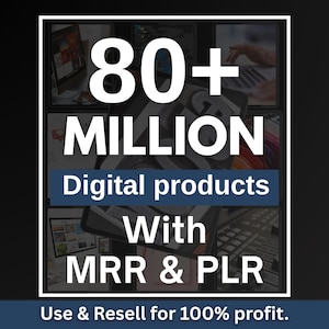 80 Millionen+ Ultimatives PLR MRR Bundle Ideal fürPassives Einkommen | Plr Herr Digitale Produkte | Master Weiterverkaufsrechte | Alle unsere PLR Digital Produkte