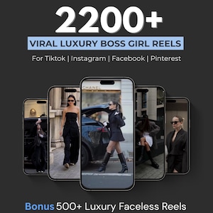 2200+ Luxury Aesthetic Boss Girl Reels Bundle, Faceless Marketing, Digital Marketing, Master Resell Rights, PLR Digital Products, PLR MRR