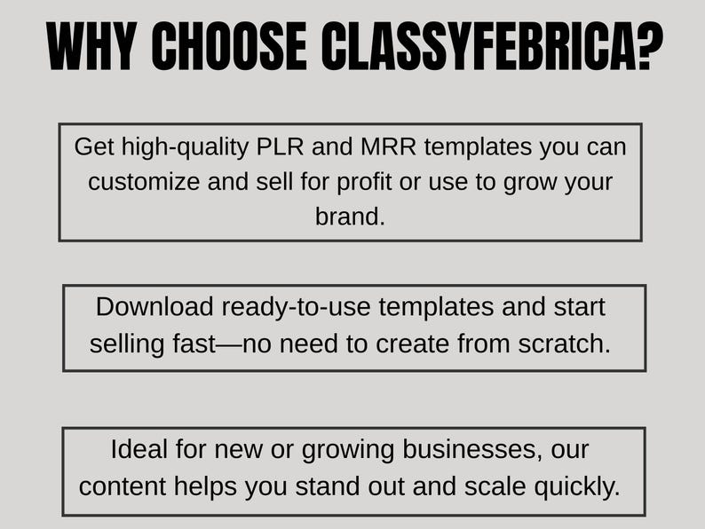 Why choose ClassyFebrica