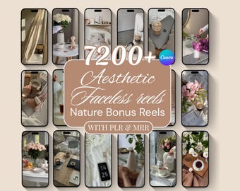 7200+ Faceless Reels Bundle | Aesthetic Videos for Instagram TikTok | Digital Marketing Content | PLR MRR