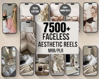 7500+ Faceless Reels Bundle | Faceless Marketing Videos for Instagram TikTok | Canva Editable | PLR MRR